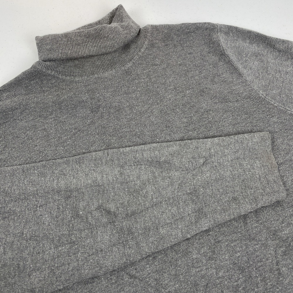 Chicos Sweater Women's Size XXL 4 Gray Turtleneck Rayon Polyester Casual Comfort